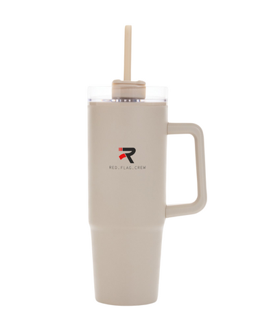 Abu Dhabi duplafalú RFC kulacs, 900 ml, ergonomikus markolattal és forgó kupakkal.